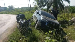 Kecelakaan Tunggal di Ujung Karang, Diduga Sopir Mengantuk