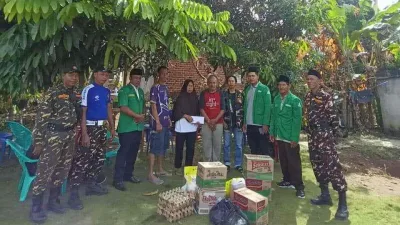 Tanggap Bencana, Ansor Banser Benteng Kunjungi Korban Kebakaran